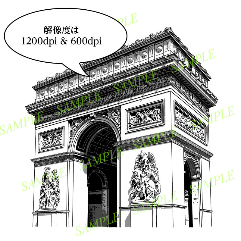 マンガ背景素材 フランス パリ 凱旋門