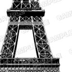 マンガ背景素材 フランス パリ エッフェル塔